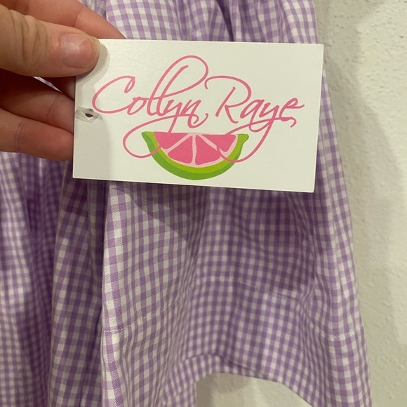 NWT Collyn Raye Gingham Off the Shoulder Top Size XS - Picture 4 of 7